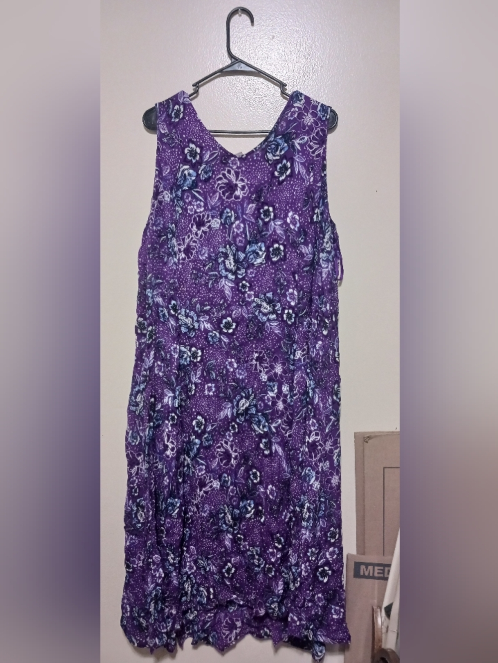 Woman Within Womens Purple Floral Midi Dress 1x(22/24) A-10